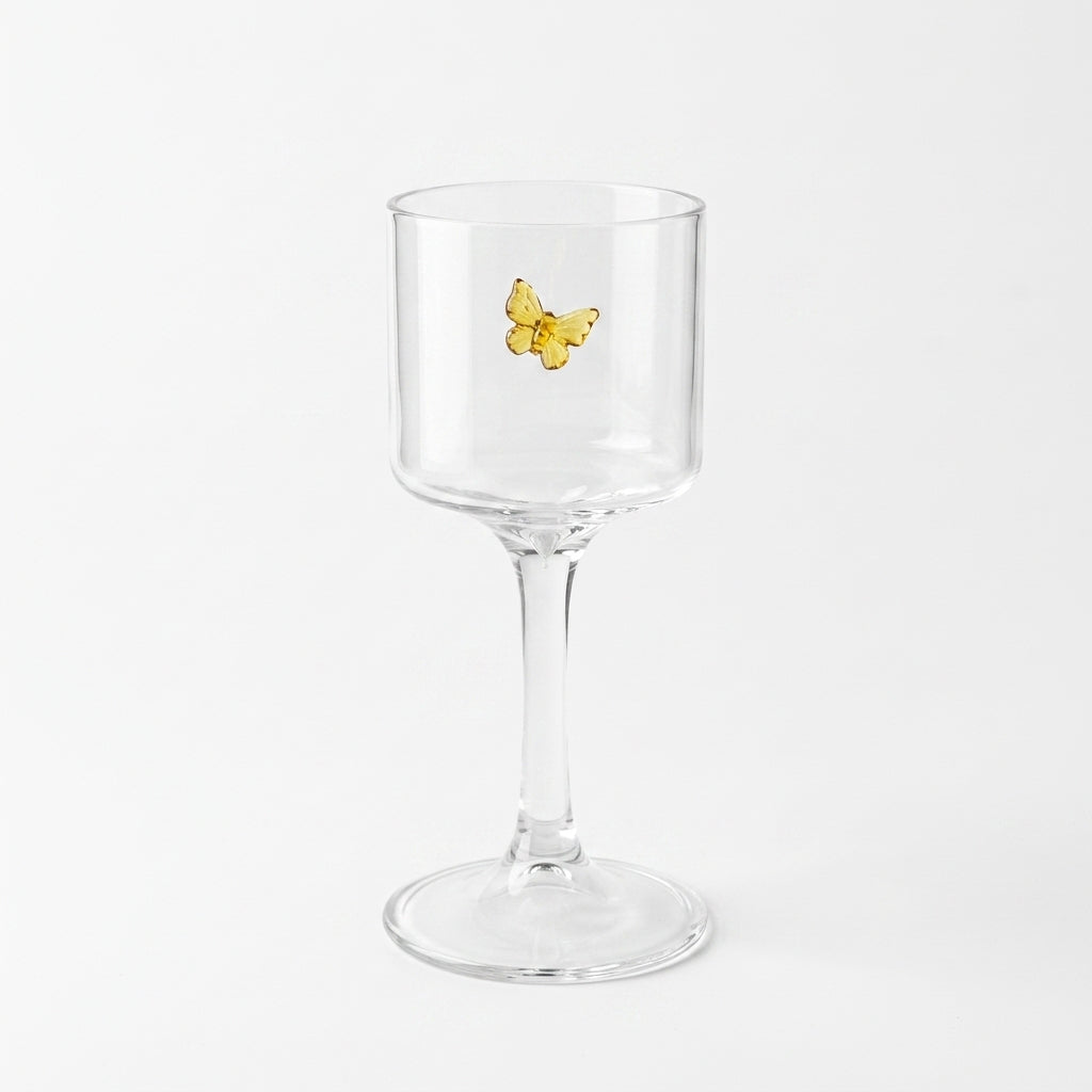 Butterfly Accent Crystal Goblet Set 80 ML