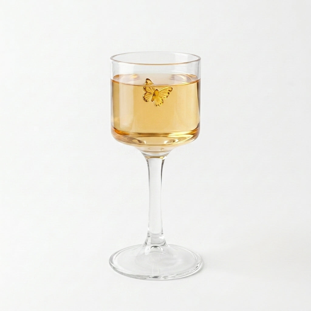 Butterfly Accent Crystal Goblet Set 80 ML