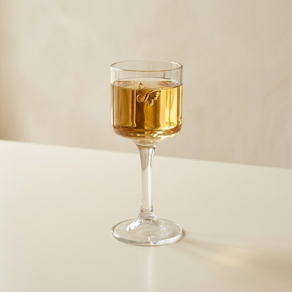 Butterfly Accent Crystal Goblet Set 80 ML