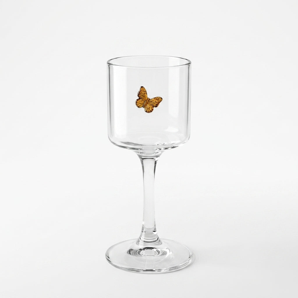 Butterfly Accent Crystal Goblet Set 80 ML