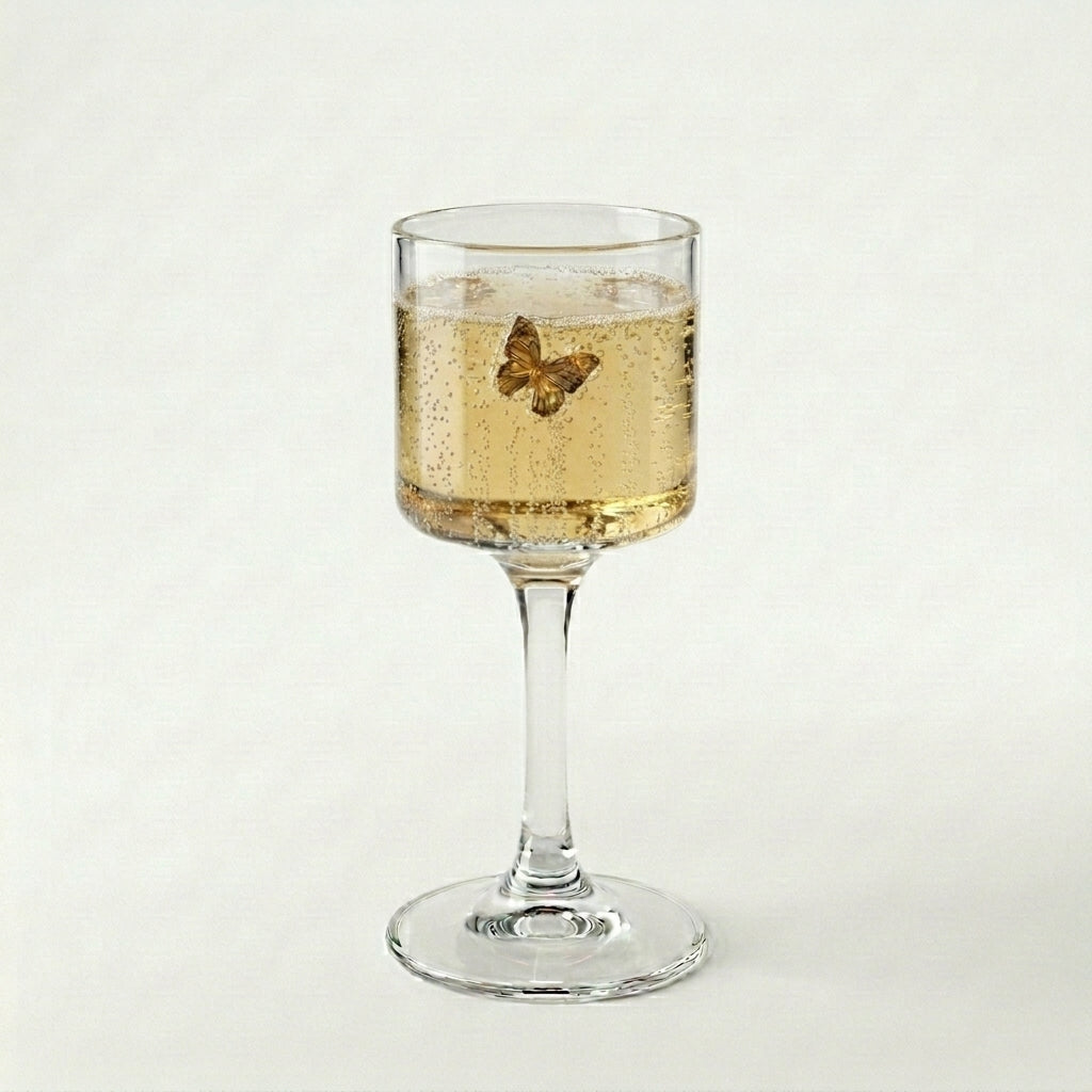 Butterfly Accent Crystal Goblet Set 80 ML