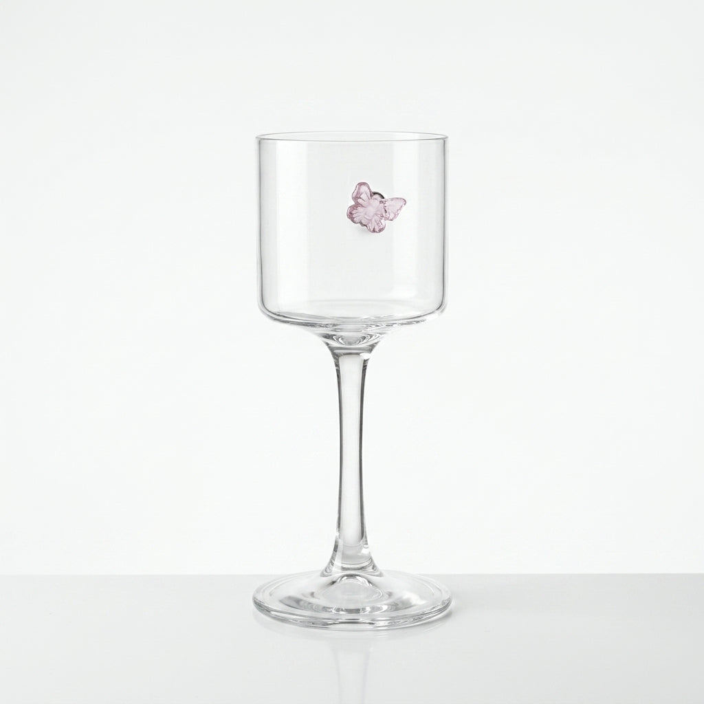 Butterfly Accent Crystal Goblet Set 80 ML