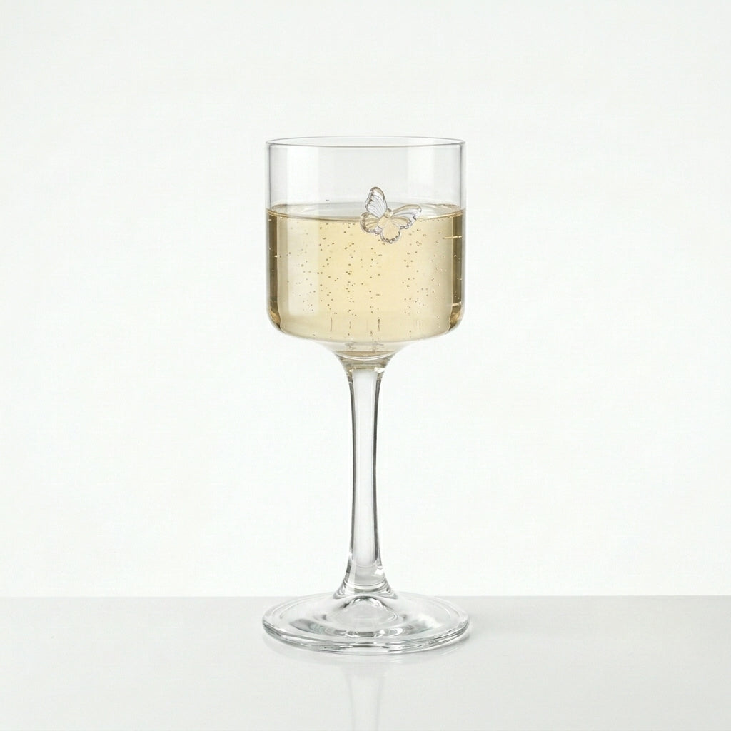 Butterfly Accent Crystal Goblet Set 80 ML