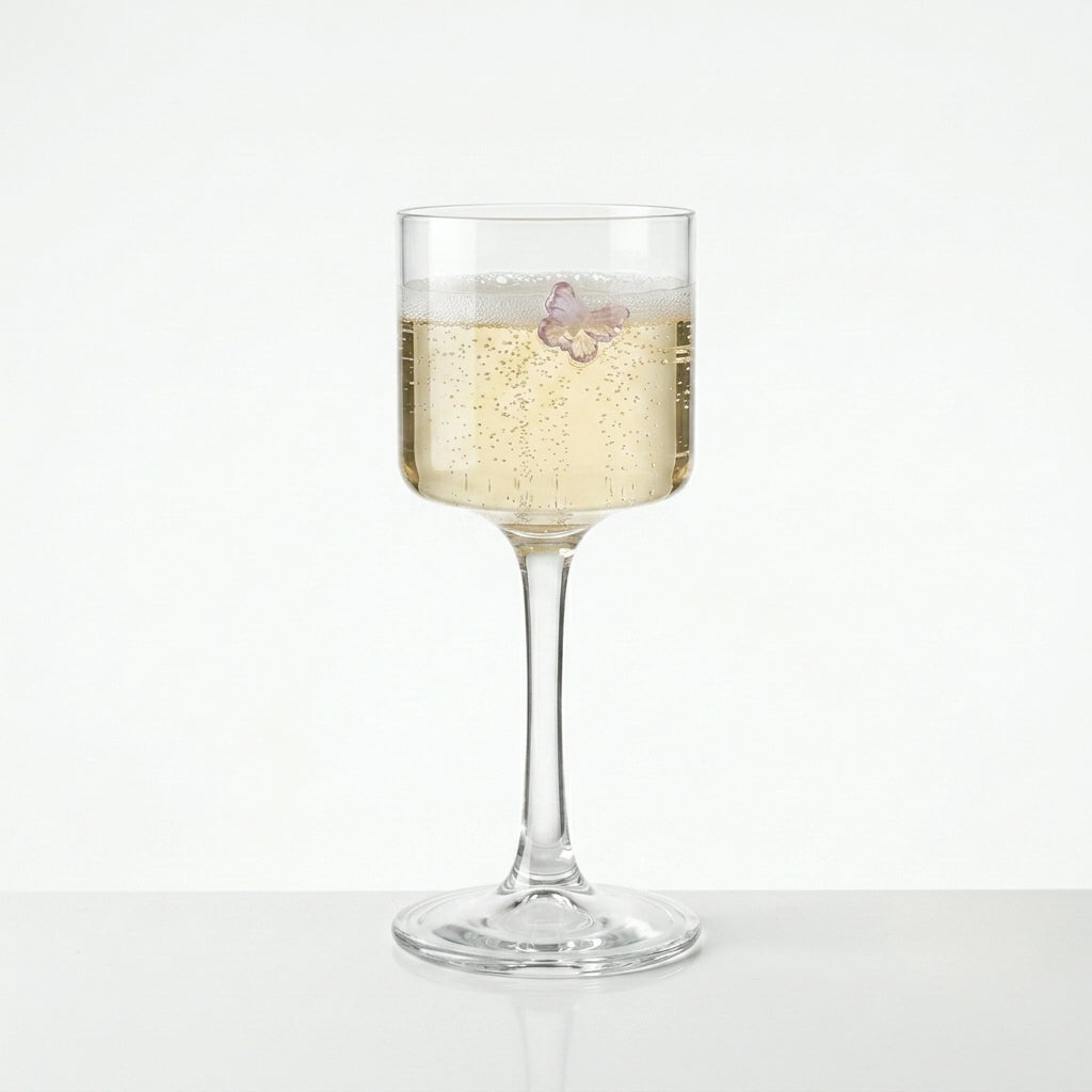 Butterfly Accent Crystal Goblet Set 80 ML