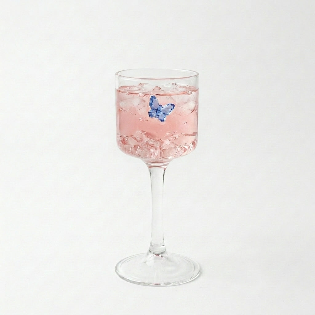 Butterfly Accent Crystal Goblet Set 80 ML
