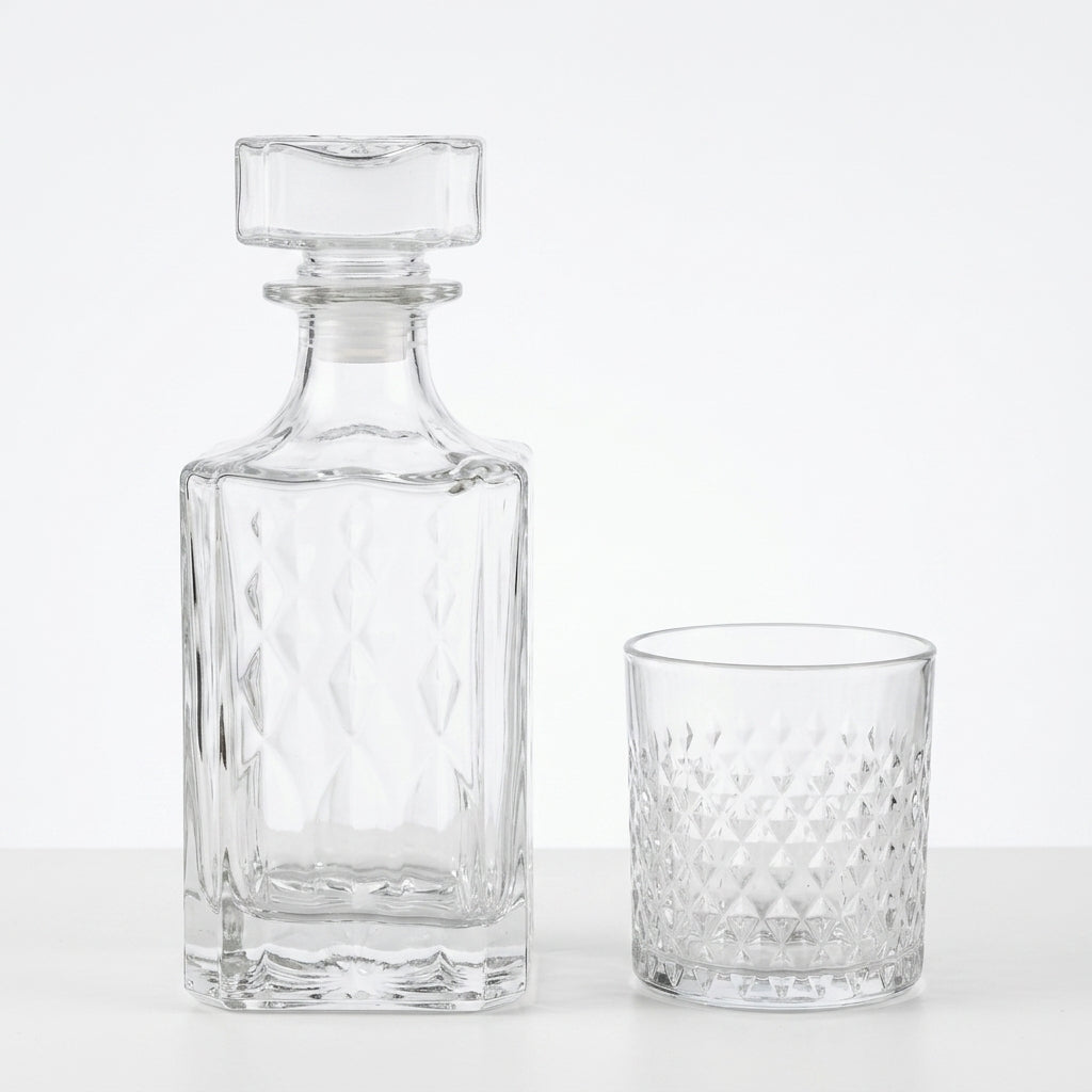 Diamond Decanter & 6 Tumbler  Set
