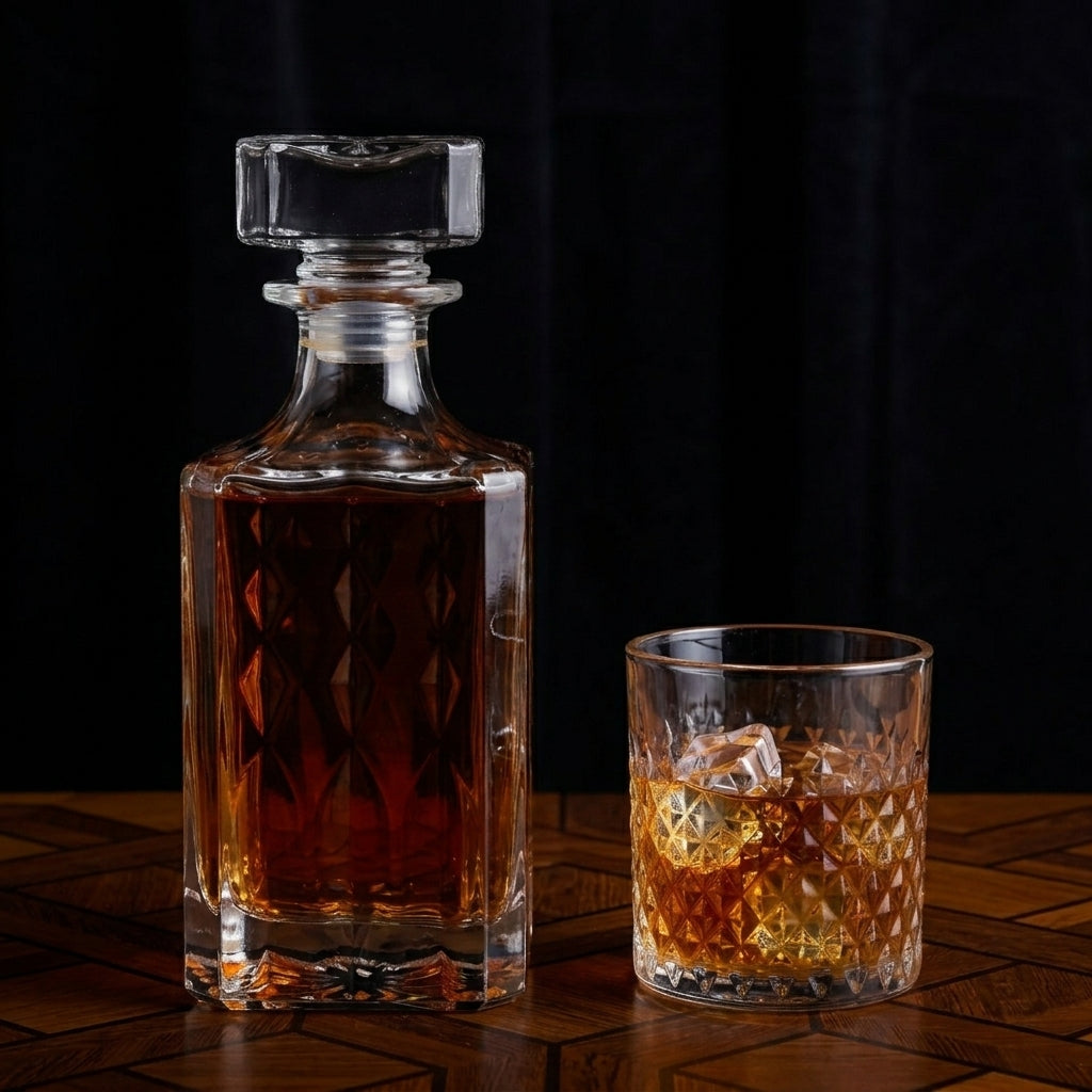 Diamond Decanter & 6 Tumbler  Set