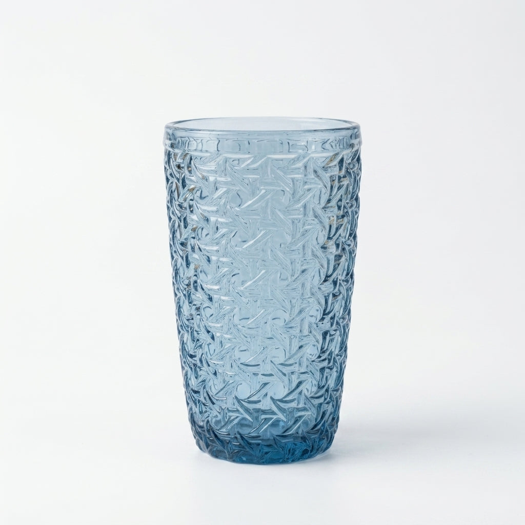 Textured Blue Highball Glass 380 ML