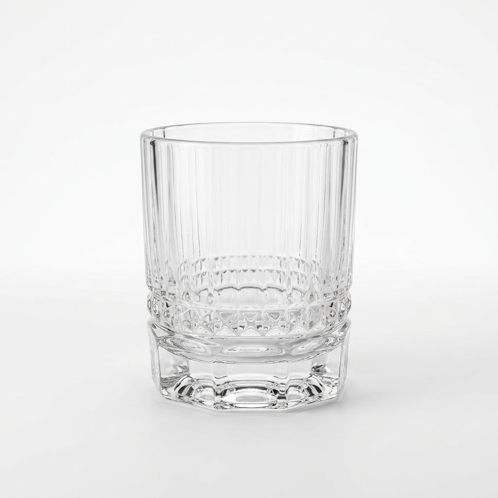 Diamond Cut Whiskey Glass   280 ML