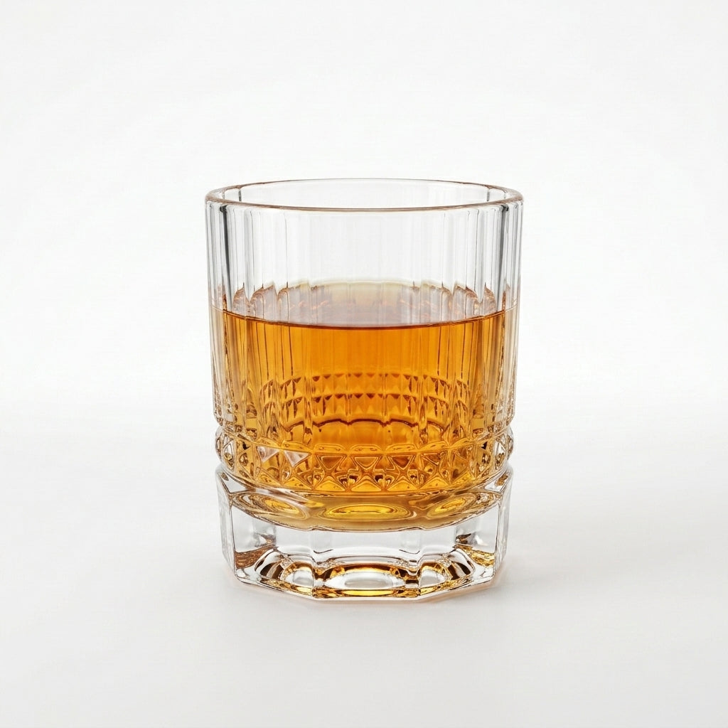 Diamond Cut Whiskey Glass   280 ML