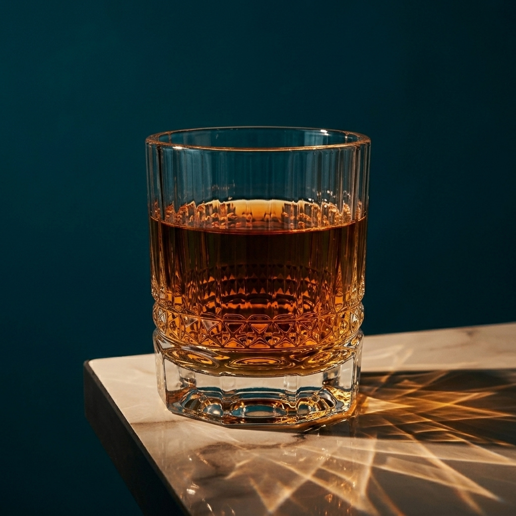 Diamond Cut Whiskey Glass   280 ML